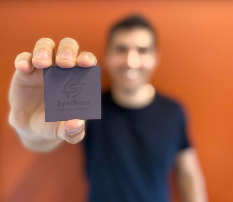 A chip designed by Synthara: years of research turned into silicon. © Synthara